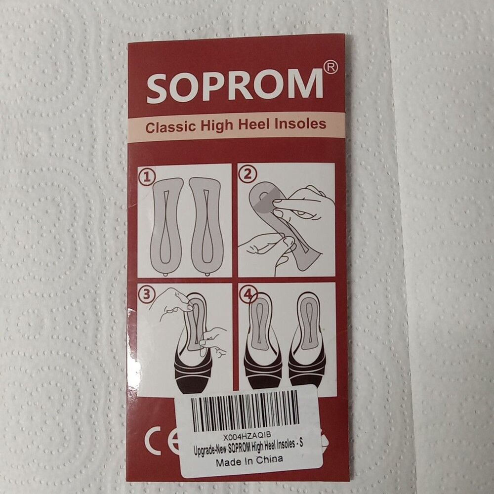 Heel Inserts for Women - Weight Shifting Insoles for High Heels, Gel Size S